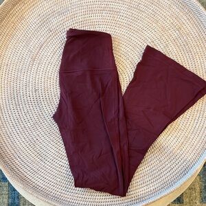 lululemon athletica Burgundy Bell Bottom Leggings